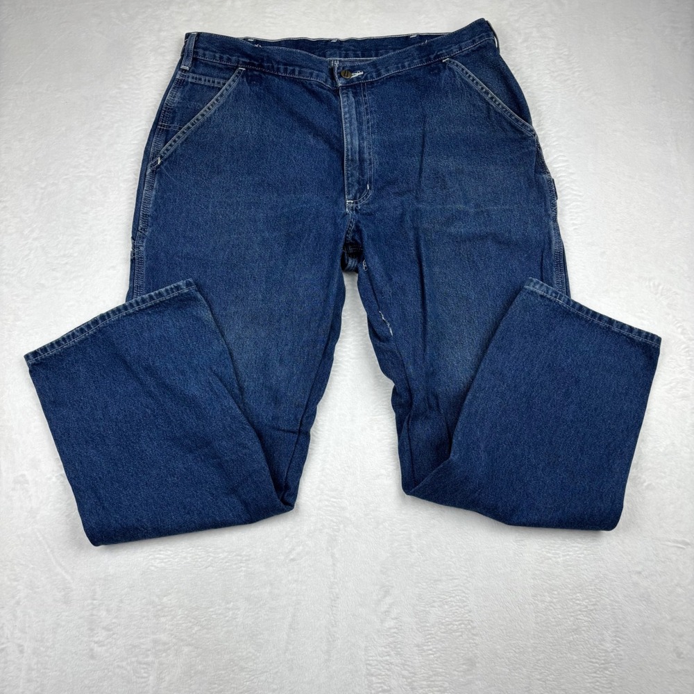 Carhartt B13 DST Mens 38x30 Loose Fit Carpenter Denim Y2K Grunge Distressed